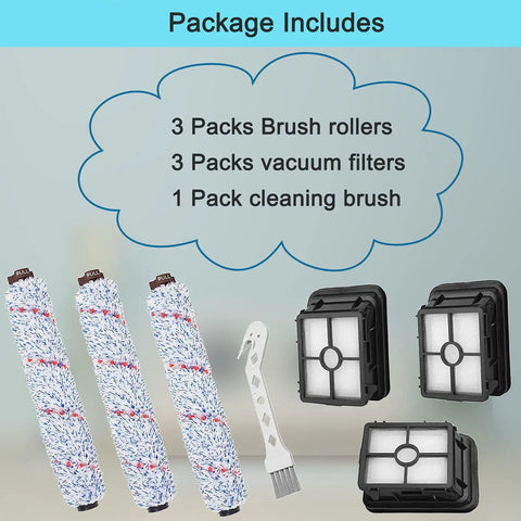 CrossWave Replacement Parts Kit 6 Pack For Vacuum Cleaner, Includes Multi Surface Brush Roll 1868 And Vacuum Filter 1866, Compare To Parts 1608683 160 8683 1608684