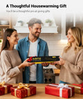 People exchanging a Magnetic Knife Holder For Wall And 16 Inch Acacia Wood Knife Strip as housewarming gift