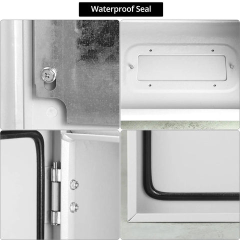 Details of waterproof seal and hinge of Heavy Duty Carbon Steel Electrical Enclosure 16x12x8 With Grip Tight Lock And Hinge Nema 4x Weatherproof Utility Box.