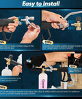 Foam Cannon Dual Connector Accessory For Pressure Washer Kit With Dual Connector And Adjustable Nozzles Installation Steps