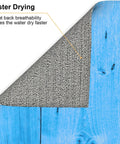 Ultra Absorbent Wood Grain Dish Drying Mat For Kitchen Counter With Microfiber Surface, Machine Washable, 16 By 18 Inches back view.