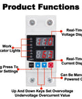 Pro Grade Circuit Breaker With Energy Monitoring And Adjustable Voltage And Current Protection from 1 to 63 Amp AC Disconnect