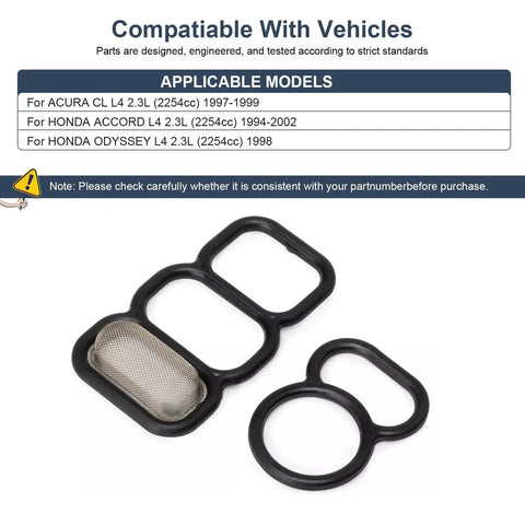 Honda Civic Si 1999 2000 VTEC Solenoid Gasket Kit Replacement Upper And Lower Head Valve Gasket Set on white background