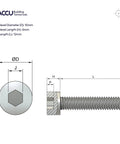 Accu M6 x 12mm full-thread cap head screw DIN 912, high-tensile steel (12.9), pack of 20