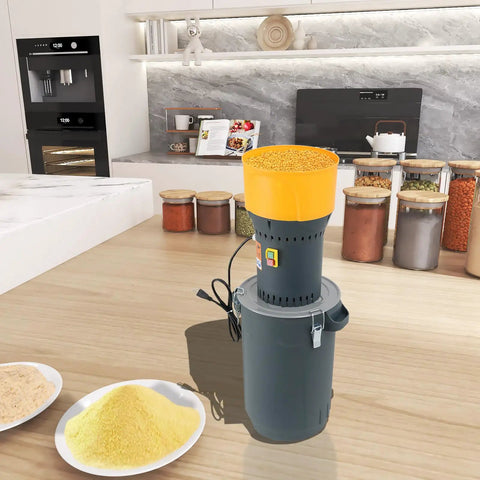 Electric Grain Mill Grinder 1000W Dust Free Operation Detachable Hopper 5 Sieves For Wheat Corn Grains Spices Coffee Beans
