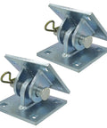 Floating Dock Hinge Kit Built Tough In Galvanized Steel Connector Brackets 2 Pack With Thick 6mm Steel, Reinforced Welds, High Load Capacity