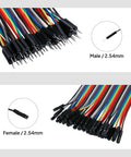 Multicolored Dupont Jumper Wire Kit 120Pcs 8-Inch Cables 40-Pin Male to Female and Male to Male Breadboard Jumpers