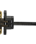 Pro Grade Twenty Minute Fire Rated Invisible Door Closer with solid zinc core and antique brass finish, side view detail.