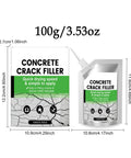 Gutsy Concrete Crack Filler And High Flex Sealant Offers No Sweat Weather Resistant Waterproof Coating For Floors And Walls That Handles Daily Grind Without Flaking Or Peeling, 100g pack.