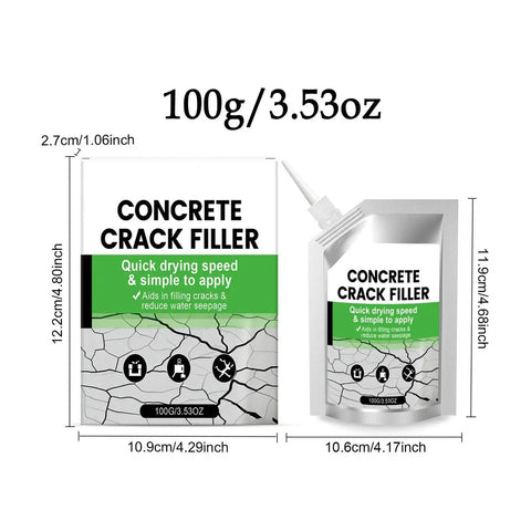 Gutsy Concrete Crack Filler And High Flex Sealant Offers No Sweat Weather Resistant Waterproof Coating For Floors And Walls That Handles Daily Grind Without Flaking Or Peeling, 100g pack.