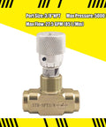 Heavy-duty hydraulic needle valve 3/8 NPT with 5000 PSI capacity and flow control knob, ideal for precise hydraulic system applications.