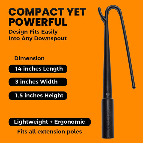 Gutter Cleaning Tool Attachment No Ladder Needed That Unclogs Downspouts From The Ground Flexible Clog Remover For Home Gutter Services And Roof Leaf Removal