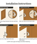 Installation instructions for Beefy Antique Brass Non Mortise Cabinet Door Hinge Set featuring Pro Grade Steel Build for Furniture Hardware.