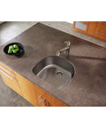 Dayton DXUH2118 Single Bowl Undermount Stainless Steel Kitchen Sink For 27 Inch Cabinets, seamless countertop installed