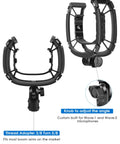 Wave Mic Shock Mount For Elgato Wave:1 And Wave:3, Custom Built Anti Vibration Suspension Clip with adjustable angle knob and thread adapter
