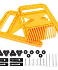 Top Shelf Woodworking Featherboard Safety Guard For Table Saw And Router Table Kickback Blocker Rock Solid yellow push board and accessories.
