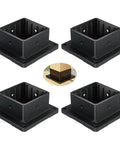 4x4 Post Base Support Kit 4 Pack Plastic Brackets For Outdoor Wood Fence Mailbox Pergola Built To Last All Weather Durable