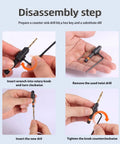 Disassembly instructions for Premium Dope Wood Countersink Drill Bit Set With Titanium Coated HSS, Hex Key Wrench detail view