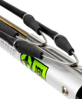Close-up of Nitro Band Spearfishing Replacement For Spearguns, Half Inch 13mm Stainless Steel Wishbone, attached to JBL model.