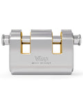 Panzer 2 Independent Locking Rod Padlock With Dual Bars Built Beefy For Real Security Heavy Duty Lock 86 Mm Body Front View