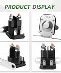 12V Starter Solenoid For Riding Lawn Mowers And Tractors Compatible With John Deere Cub Cadet MTD Troy Bilt Trombetta Replacement Relay 725 04439 725 04439B GY22476 AM138068 862 1211 211 16, black 12V DC relay with 1/4-inch studs
