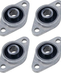 10 Pack KFL08 Self Aligning Pillow Block Flange Bearing Shaft 8mm Bore CNC FL08CNC Zinc Alloy For Machinery DIY Projects And CNC Machines Workhorse Zinc Alloy Construction For Long Life In Shops, 4 bearings shown
