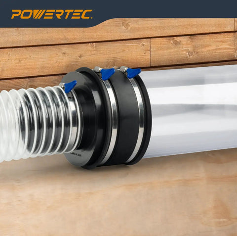 Clear PVC Dust Collection Pipe 6 Inch Diameter By 36 Inch Length One Pack Rigid Tubing For Woodworking Dust Systems And Fittings Blue Tint