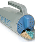 Spot Spreader 80 Oz Handheld Grab-And-Go Dispenser For Salt Seeds Grass And Garden Use with blue smart lid and large handle