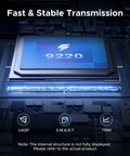 Blazing Fast M.2 Nvme And Sata Ssd Enclosure featuring 9220 controller chip on a circuit board for stable transmission.