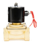 Solid Brass Solenoid Valve 1.5 Inch 24V DC Normally Closed With Viton Seal Durable High Temp Resistant For Gasoline Diesel Oils And Fluids
