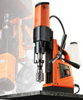 Powerful 1500W Electric Magnetic Drill Press With Heavy Duty Copper Motor For Super Strong Drilling Power on work surface.
