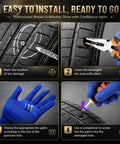 Step-by-step guide for Roadside Tire Repair Kit With 100 Self Sealing Screw Plugs Three Sizes Safe For Cars Trucks Motorcycles SUVs