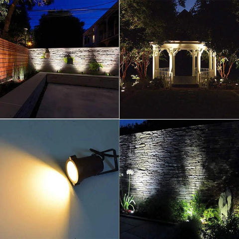 Bright 5W LED Landscape Spotlight Pack 120V Plug In Outdoor Garden Path Lights 550LM Waterproof Yard Tree Driveway Lighting 3000K Warm White