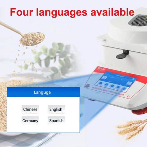 Top Shelf Halogen Moisture Analyzer Featuring Dead Accurate 0.001g Readability And Killer Rs232 Connection For Quick Lab Work Or On Site Checks Anytime with touchscreen and seed.