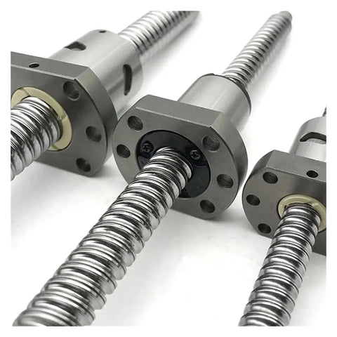 High Speed Sfy Ball Screw Kit With Anti Backlash Preload Nut And Bk Bf Bearing Caps showing three polished steel shafts.