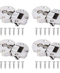 Four Pack Semi Circular Flip Hinges Hidden 90 Degree for Wooden Furniture and Wardrobes with screws included
