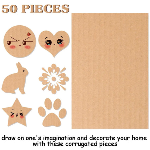 High Grade Corrugated Cardboard Sheets 50 Pack Brown 3mm Thickness 4 X 6 Inches Hella Sturdy Backing Ideal For Archival Mounting Scrapbooking And Zero Hassle Crafting