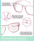 Safety Glasses That Fit Over Eyeglasses For Women Anti Fog Goggles ANSI Z87 1 Certified Lightweight TR90 Wraparound Light Pink