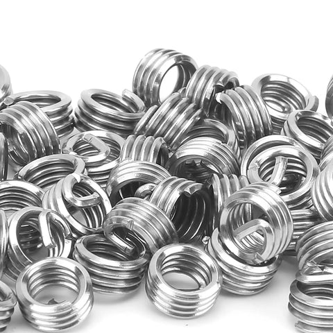 Heavy Duty Stainless Steel Wire Thread Insert Kit For Stripped Threads 50 Piece Set 1/4 Inch 20 UNC Restores Damaged Female Holes No Sweat Repairs For Workshop Veterans