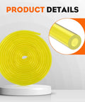 10 Feet Fuel Line Hose For Small Engines One Quarter Inch Inside Diameter To Three Eighths Inch Outside Diameter Includes Ten Hose Clamps Ideal For Lawn Mowers Chainsaws String Trimmers Tillers Generators Blowers Gas Line Replacement yellow coiled