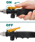 Close-up of 44 Inch Sprayer Wand Kit With Adjustable Nozzle And Trigger, Locking Handle And Hose For P2800 P2803 Sprayers in use