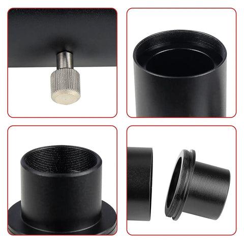 1.25 Inch Universal Camera Adapter Extension Tube for Telescopes, close-up details for DSLR or SLR prime focus imaging