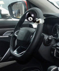 8 Ball Steering Wheel Assist Booster Grip Hand Control Spinner Suicide Knob For Agricultural Tractors Forklifts And Lawn Mowers Black Beefy Grip For Easy U Turn And Smooth Stop Heavy Duty Tractor Accessory installed on steering wheel