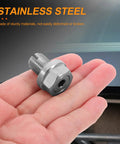 Quick Fix Silver Oil Drain Bolt Repair Kit With Rubber Washer For Car Engine Pan 12mm X 1.25 fastener in hand