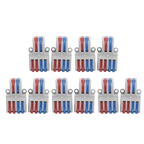 SPL-42/62 Quick Connect Wire Terminals Kit, 10 pcs, snap-on connectors, flame-retardant shell, 3mm mounting holes visible
