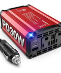Keep Your Road Trips Lit With This Hella Reliable 300W Car Power Inverter with dual AC outlets and USB ports.