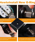Three Eighths Inch Impact Wrench Retaining Ring Kit With O Ring And Anvil Install Tool Ten Sets Compatible With Milwaukee steps