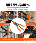 14 Inch Rivet Nut Tool Kit With 7 SAE And Metric Mandrels, 70 Assorted Rivet Nuts Including 10-24, 1/4-20, M6, 5/16-18, M8, wide applications