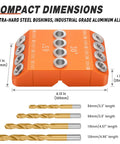 Angled Drill Guide Jig For Cable Railing Posts And Decks With 30 45 90 Degree Holes Four Bit Kit All Metal Durable Drill Jig dimensions