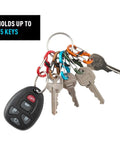Colorful S Biner Keyring Set With Five MicroLock Carabiners For Quick Key Organization And Easy Key Swaps On A Lightweight Aluminum Locker Keychain holding keys and a remote